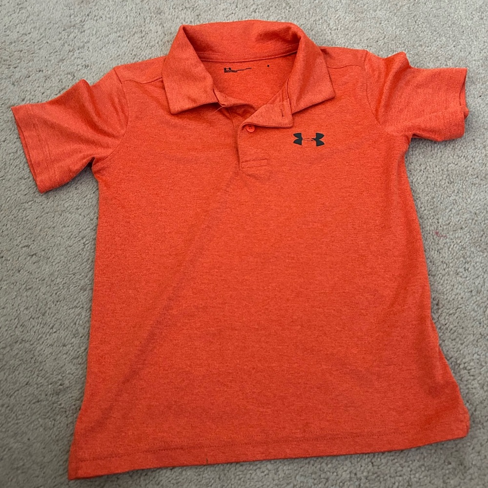 Under Armour Kids Bright Orange Polo size 6
